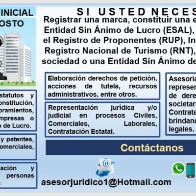 SERVICIOS LEGALES PARA EMPRESAS COMERCIANTES Y PUBLICO EN GENERAL